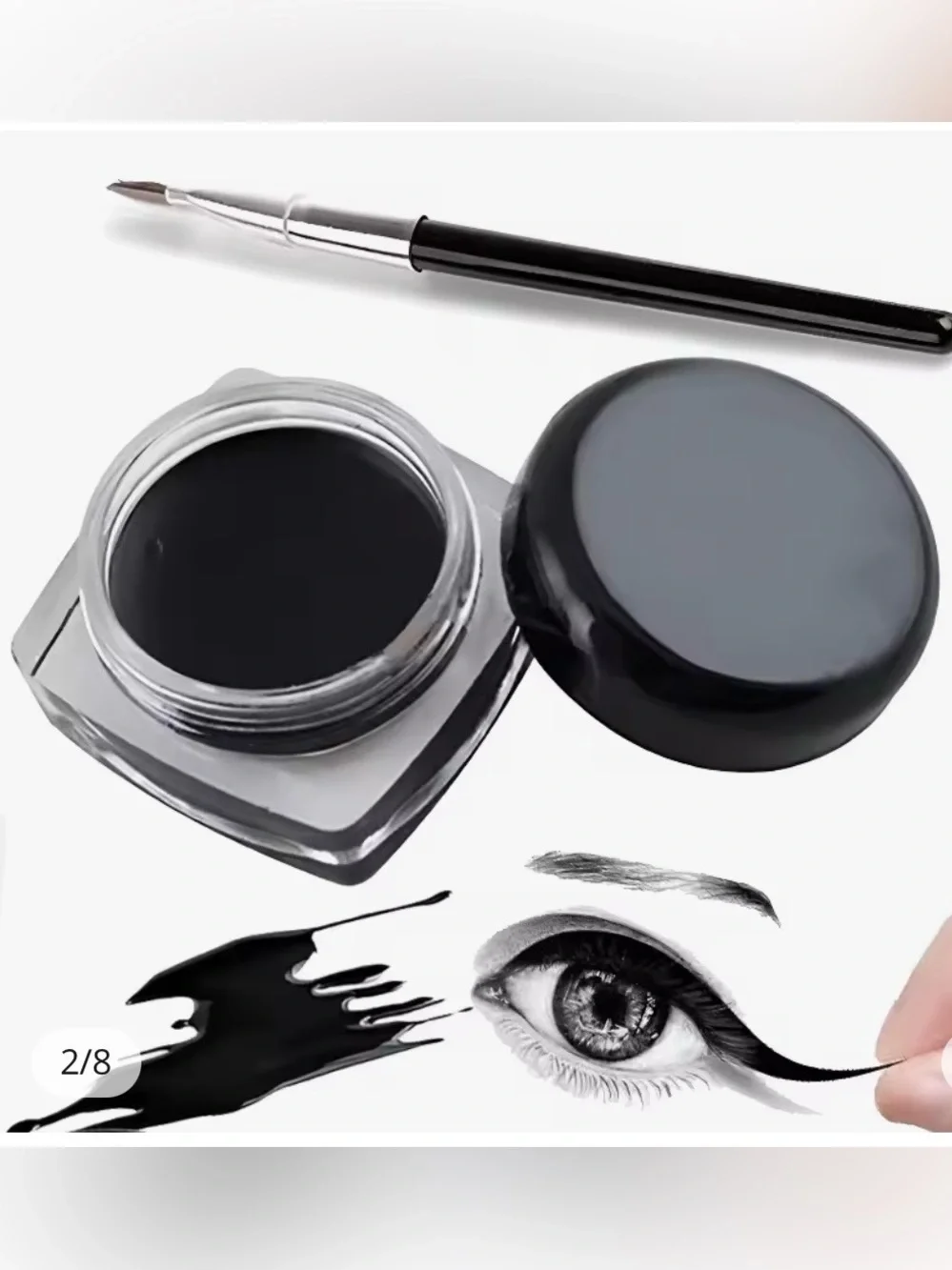 Black Eyeliner Cream Waterproof Beauty Cosmetics Long Lasting Eyeliner Gel